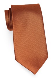 Herringbone Designer Tie in Burnt Orange