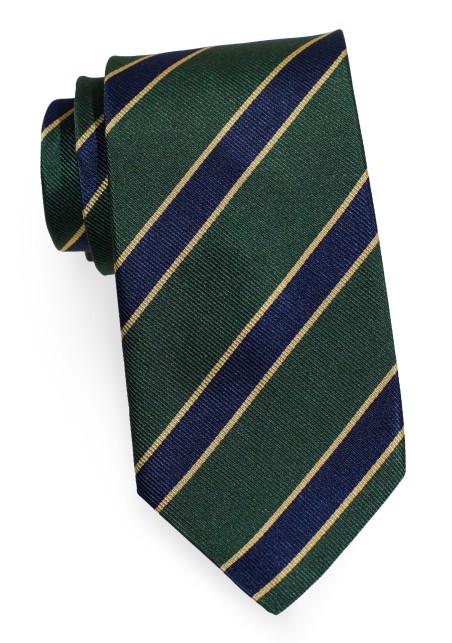 XL Length British Tie in Dark Green
