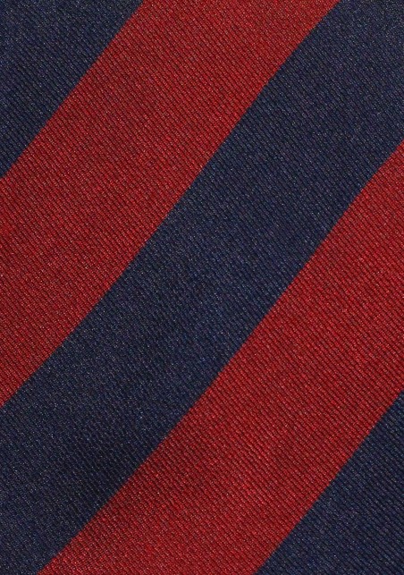 British Repp Stripe Tie for Kids in Red and Navy