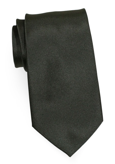 Dark Olive Green Extra Long Tie | XL Mens Tie in Solid Dark Olive Green