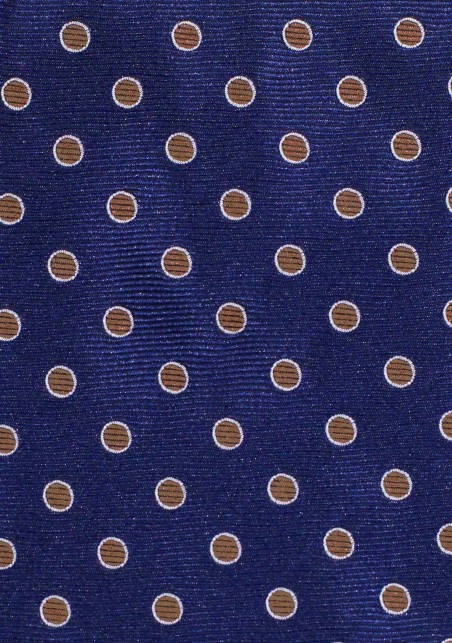 Blue and Copper Polka Dot Tie
