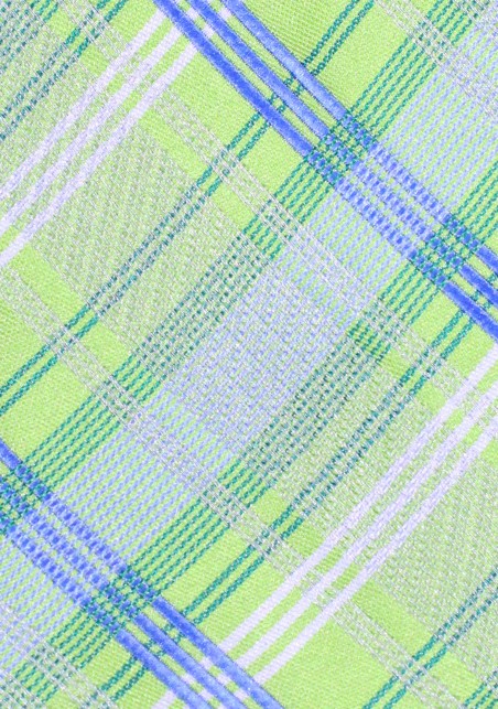Checkered Tie Green Turquoise