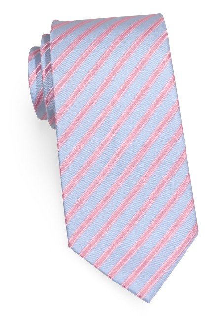 Trendy Mens Necktie in Electric-Blue and Pink