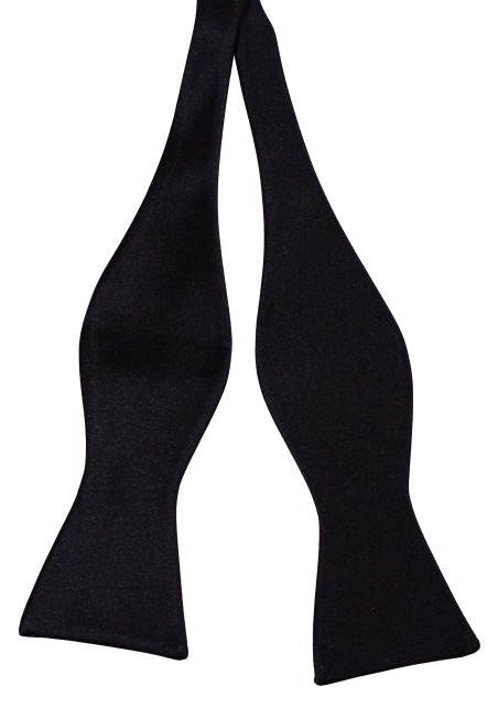 Formal Self-Tied Bow Tie in Solid Black