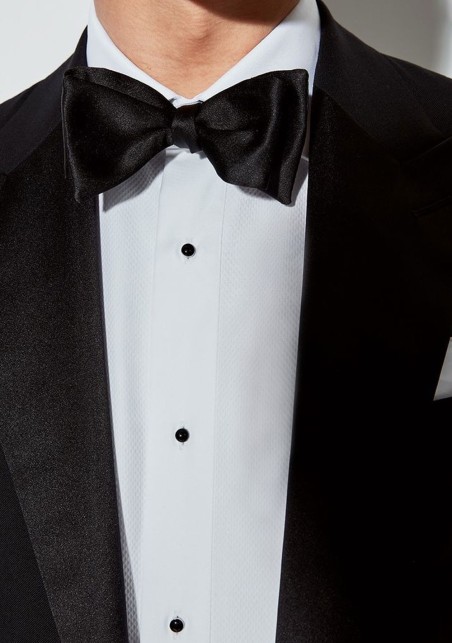 Formal Self-Tied Bow Tie in Solid Black