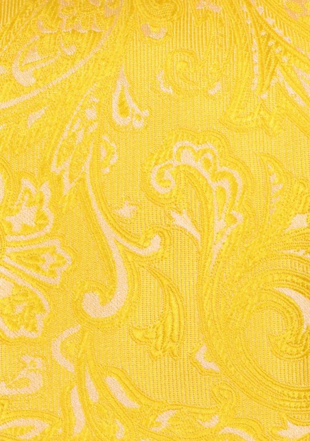 Canary Yellow Paisley Necktie