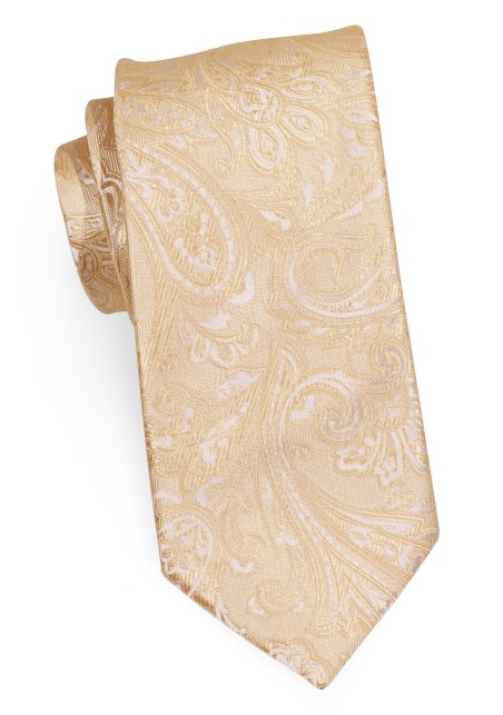 Boys Necktie in Golden Champagne