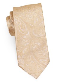 Mens Paisley Tie in Golden Champagne