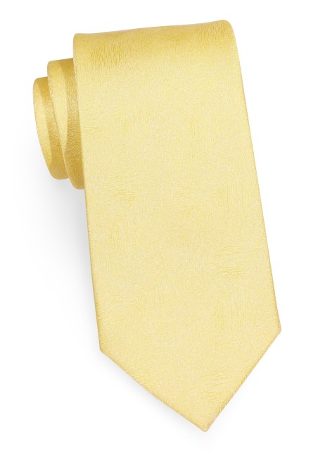 Spring Yellow Tie | Wood Grain Weave Tie in Spring Pastel Yellow