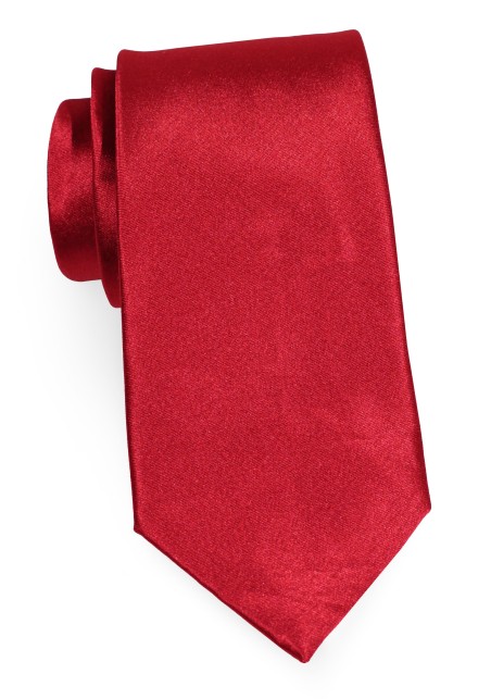 Silk Necktie in Solid Red