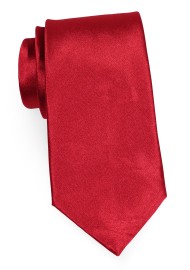 Silk Necktie in Solid Red
