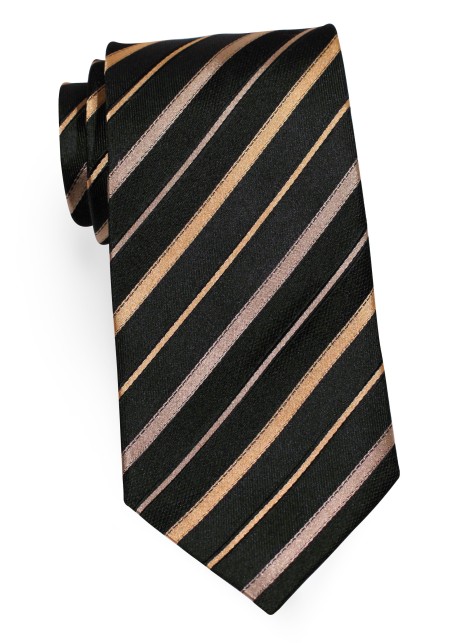 XL Tie in Black and Bronze Gold