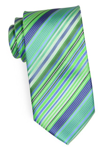 Extra Long Tie in Turquoise, Aqua, Tea-green, and White