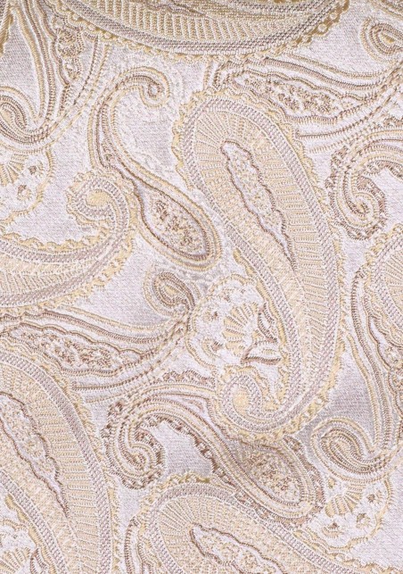 Silk Paisley Tie in Champagne in XL
