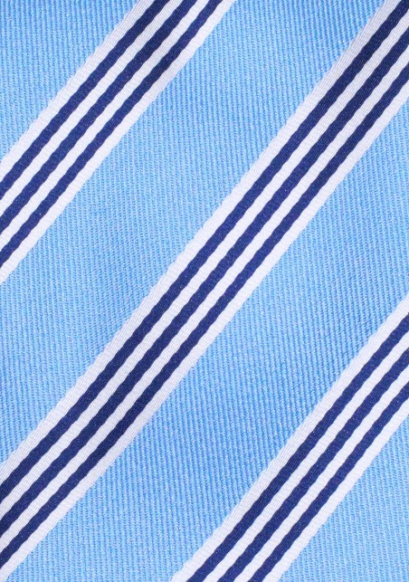 Light Blue XL Striped Tie | Extra Long Necktie in Light Blue, Golden, and Black stripes