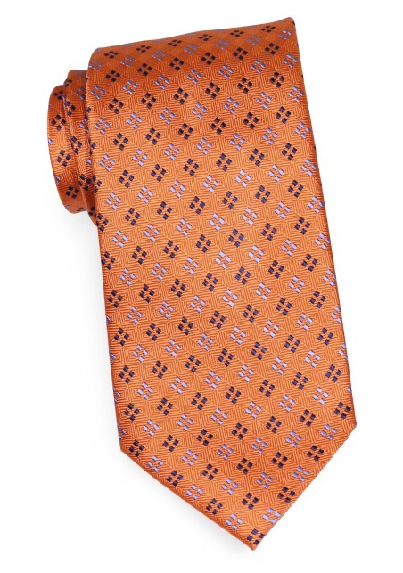 Woven Silk Tie in Harvest Pumpkin