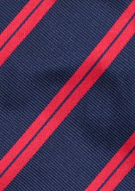 Trendy Repp Tie in Classic Reds and Blues