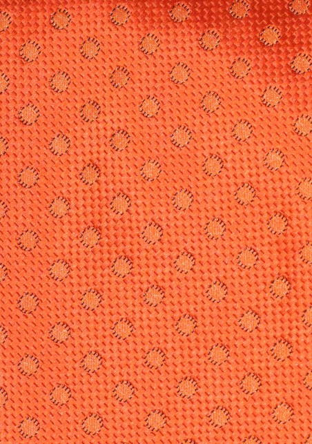 Bright Carrot Orange Polka Dot Tie
