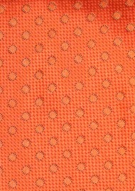 Bright Carrot Orange Polka Dot Tie