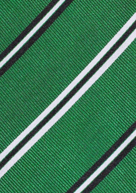 Repp Stripe Necktie in Emerald