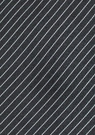 Extra Long Charcoal Pencil Stripe Tie