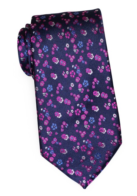 Intricate Floral Tie in Grape Purple