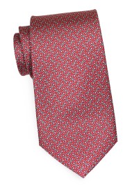 Stirup Print Silk Tie in Cherry Red | Equine Riding Saddle Print Necktie