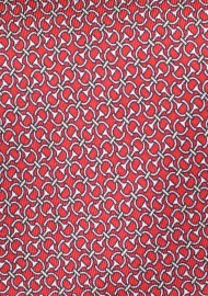 Stirup Print Silk Tie in Cherry Red | Equine Riding Saddle Print Necktie