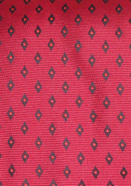 Cherry Red Mens Necktie | Deep Cherry Red Colored Tie with Diamond Check