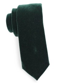 Hunter Green Velvet Tie | Mens Tie in Dark Green Velvet