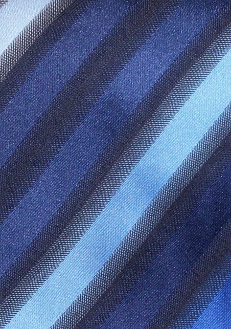 Diagonally Striped Tie in Blues | Elegant Mens Tie in Navy and Blue