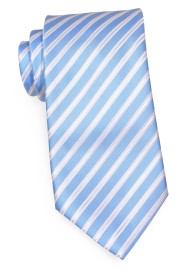 Summer Blue Striped Tie