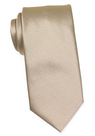 Golden Solid Colored Mens Tie with Texture