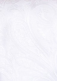 Bright White Woven Paisley Necktie