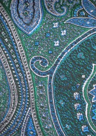 Vintage Paisley Tie in Green and Blue