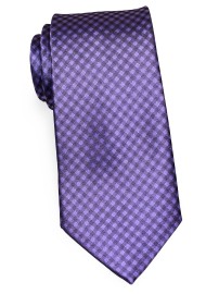 Modern Violet Gingham Tie