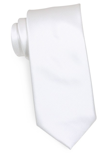 Pure White Formal Necktie