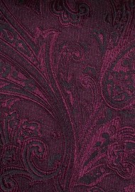 Claret Burgundy Red Paisley Tie