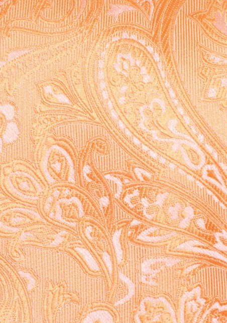 Paisley Design Tie for Boys in Peach