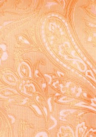 Peach Paisley Tie Set | Standard Paisley Necktie + Pocket Hanky in Peach