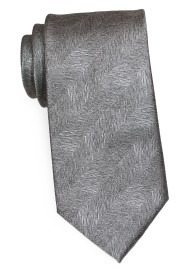 Woodgrain Textured Tie | Graphite Gray Woodgrain Textured Mens Tie