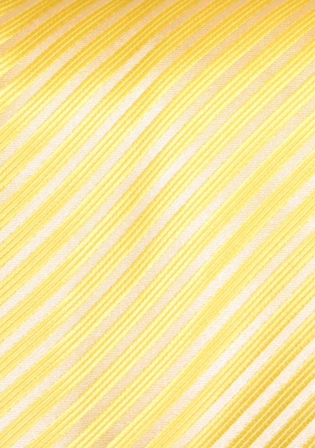 Narrow Striped Lemon-Yellow Necktie