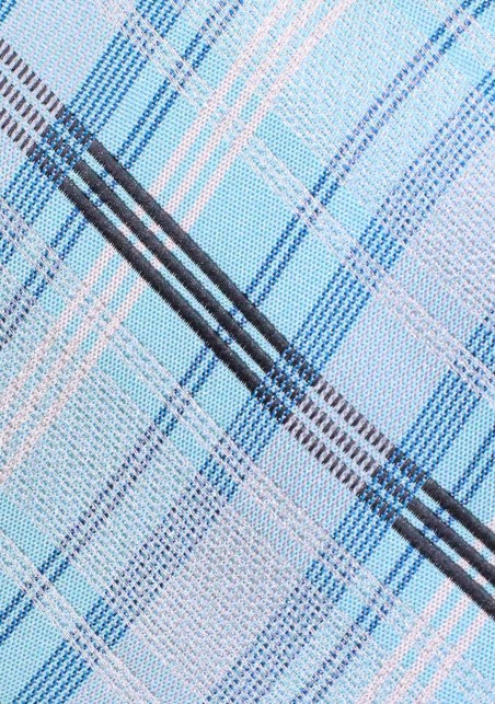 Modern Check Pattern Light Blue Tie in Boys Size