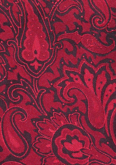 Extra Long Paisley Tie in Chili Red