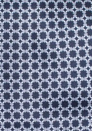 Navy Blue XL Tie | Extra Long Necktie with Geometric Designer Print