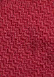 Herringbone Designer Tie in Cherry