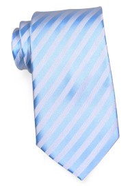 Capri Blue Kids Sized Tie with Subtle Stripes