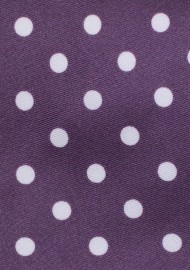 Deep Plum Colored Tie with White Polka Dots