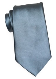 Elegant Dusty Blue Mens Tie in Satin Finish