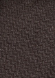 Designer Herringbone Tie in Chocolate